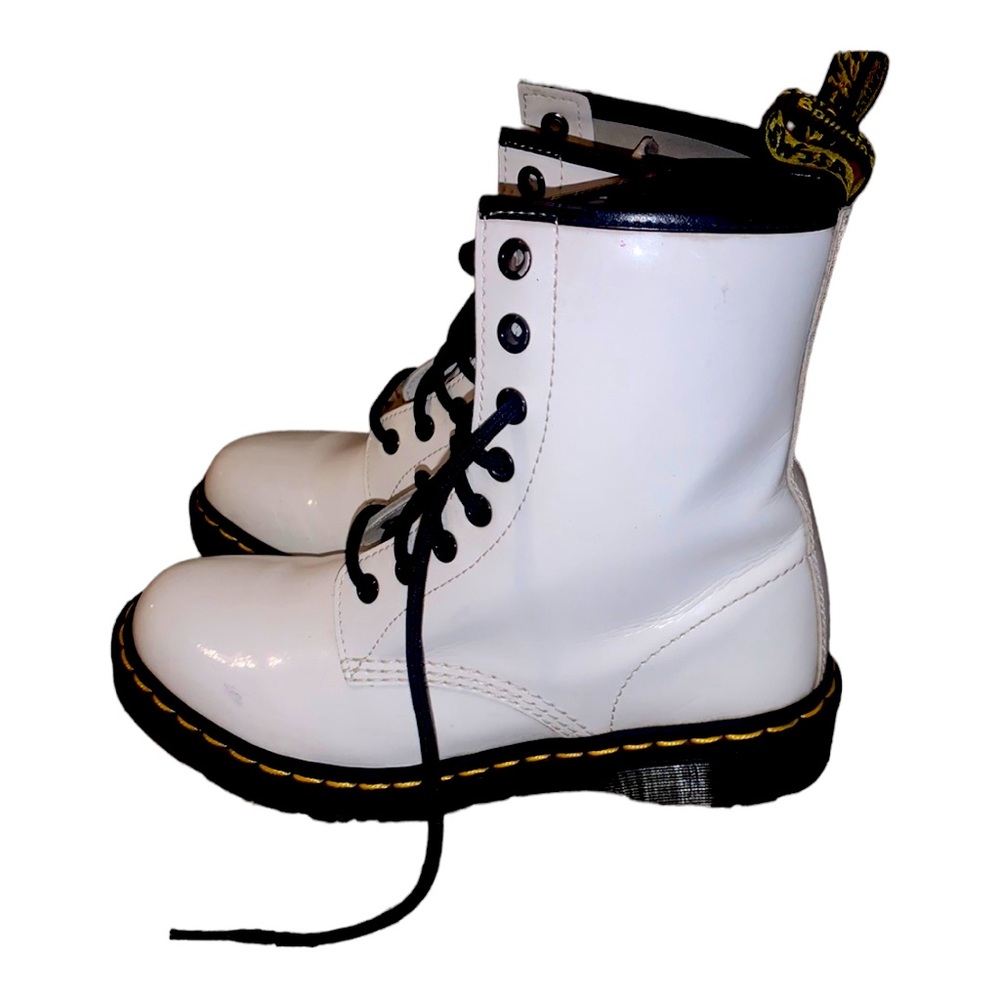 Women’s Dr. Marten’s White 1460 Boots - Picture 2 of 4